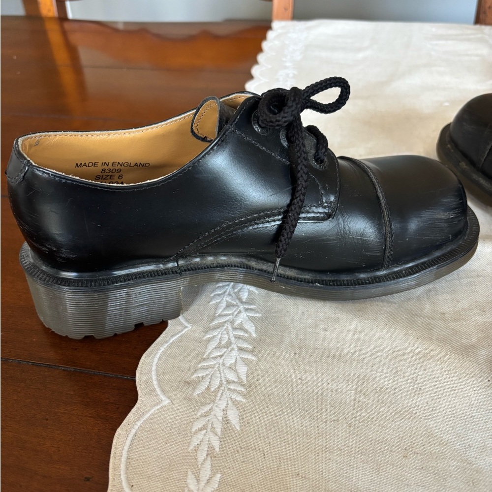 Dr. Martens Black Leather Oxfords - Picture 6 of 8